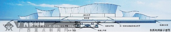 南寧火車站將“大變臉” 站底跑地鐵門前又起高架
