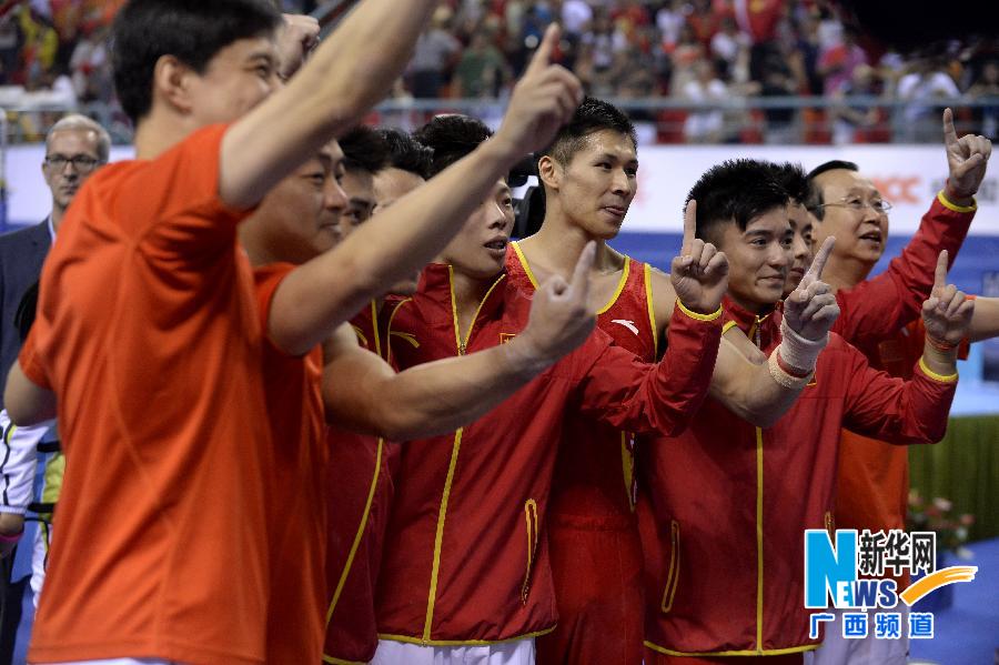 （體操世錦賽）（3）中國隊奪得男子團體冠軍