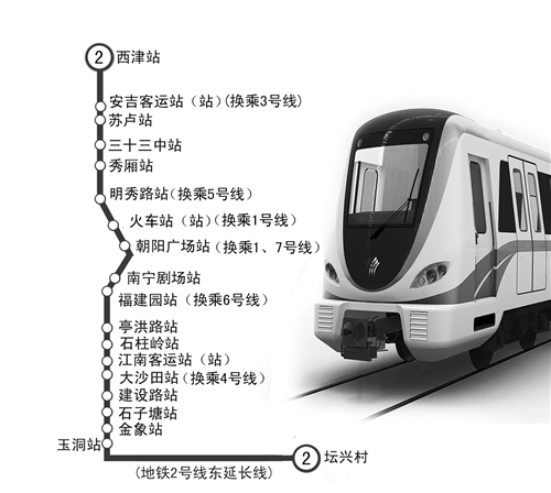 南宁地铁2号线东延工程可研报告获批